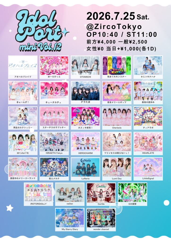 ☆☆☆IDOL PORT mini Vol.12@Zirco Tokyo